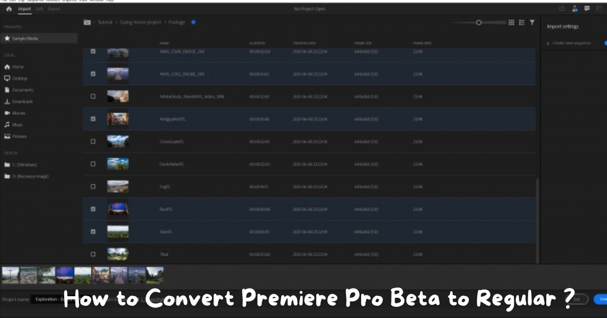 How to Convert Premiere Pro Beta to Regular ?