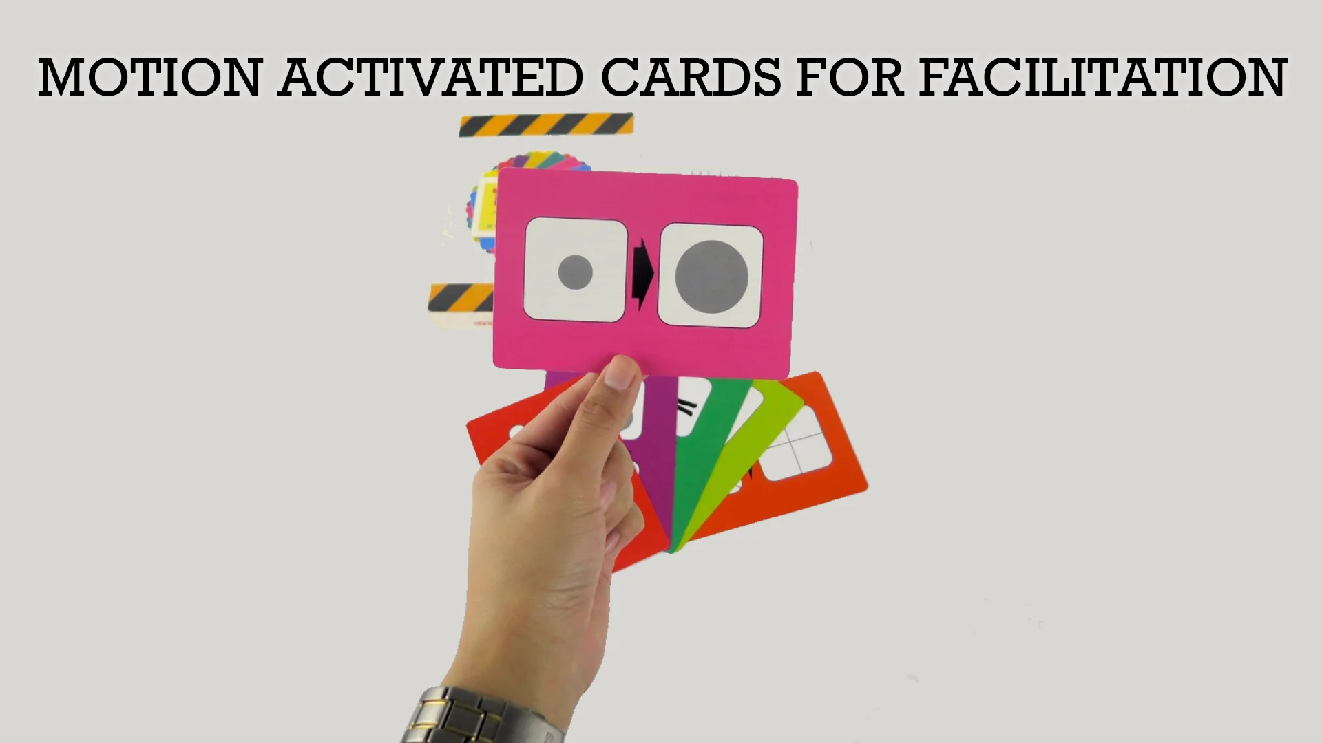 motion activated cards for facilitation